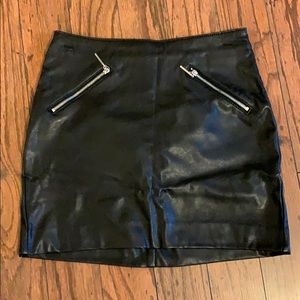 PLeather miniskirt